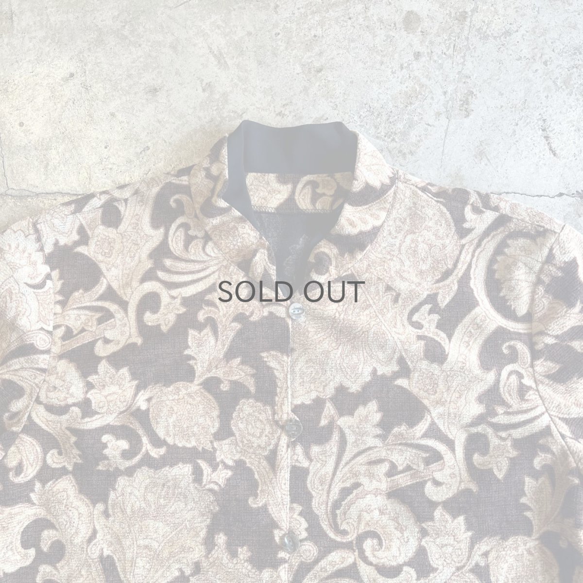 画像8: ALL OVER ART PATTERN SHORT DESIGN VELVET STAND COLLAR JACKET / Ladies M  (8)