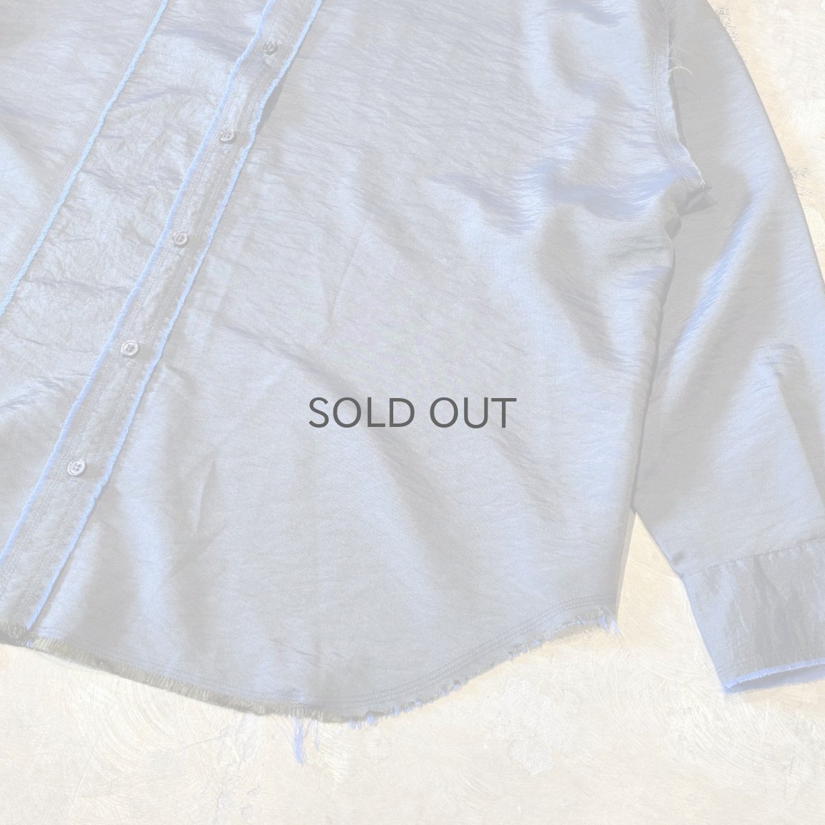 画像6: ASYMMETRY CUT FRINGES LINE L/S SHIRT / Mens XL (6)