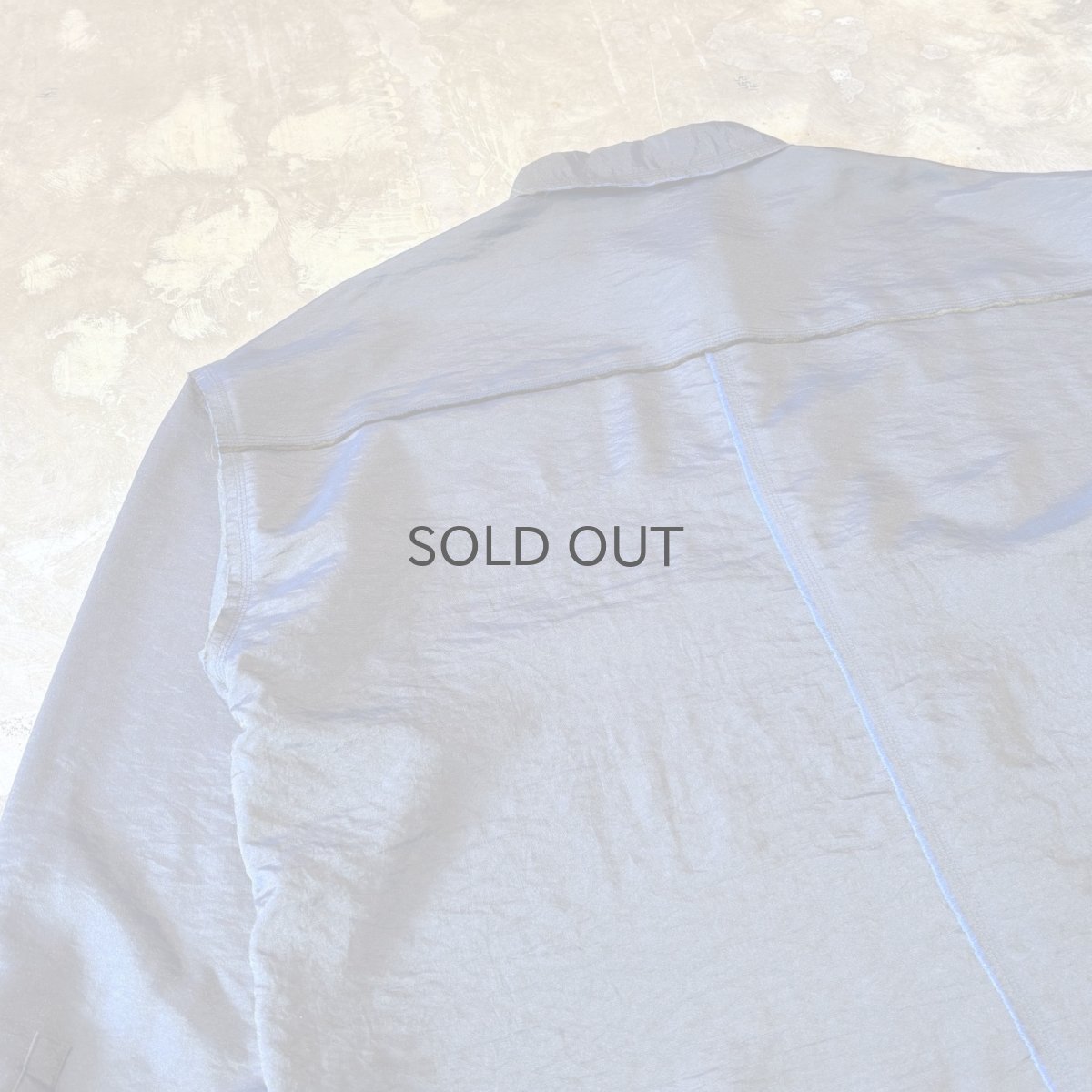 画像9: ASYMMETRY CUT FRINGES LINE L/S SHIRT / Mens XL (9)