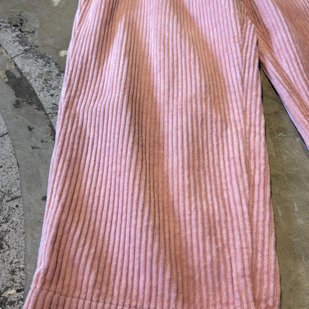 画像7: PINK COLOR WIDE SILHOUETTE CORDUROY PANTS / ~W30 (7)