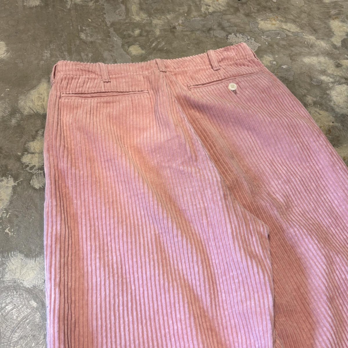 画像9: PINK COLOR WIDE SILHOUETTE CORDUROY PANTS / ~W30 (9)