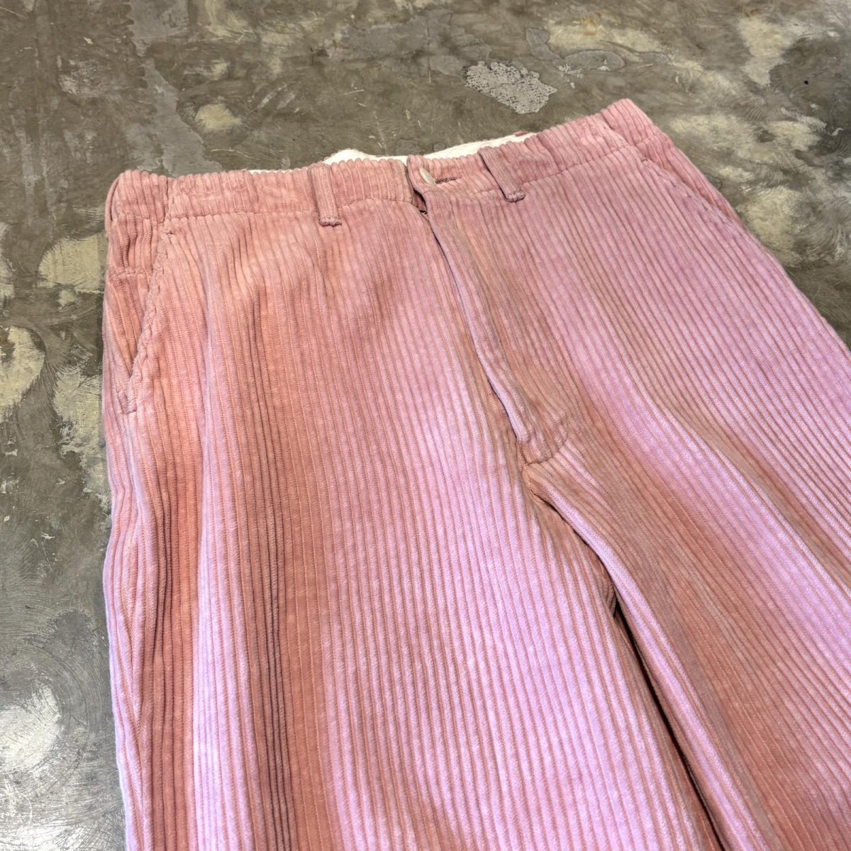 画像3: PINK COLOR WIDE SILHOUETTE CORDUROY PANTS / ~W30 (3)