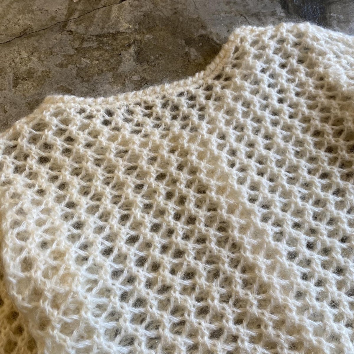 画像8: MESH DESIGN KNIT SHORT CARDIGAN / Ladies M (8)