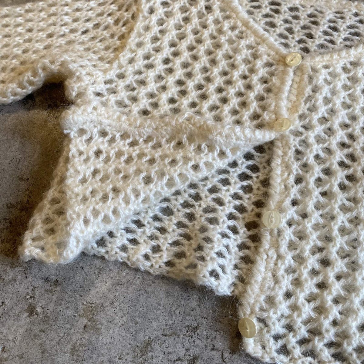 画像5: MESH DESIGN KNIT SHORT CARDIGAN / Ladies M (5)