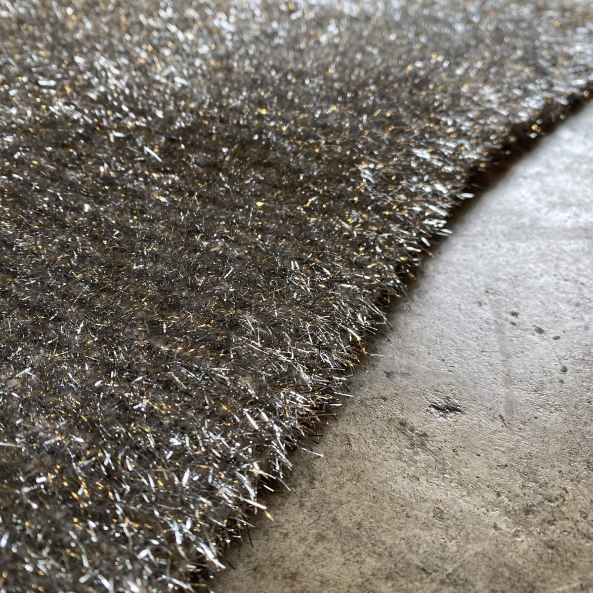 画像11: METALLIC SILVER COLOR SHAGGY DESIGN VEST / Ladies M (11)