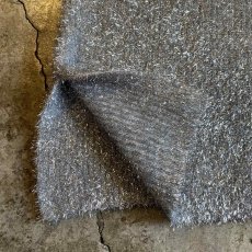 画像4: METALLIC SILVER COLOR SHAGGY DESIGN VEST / Ladies M (4)