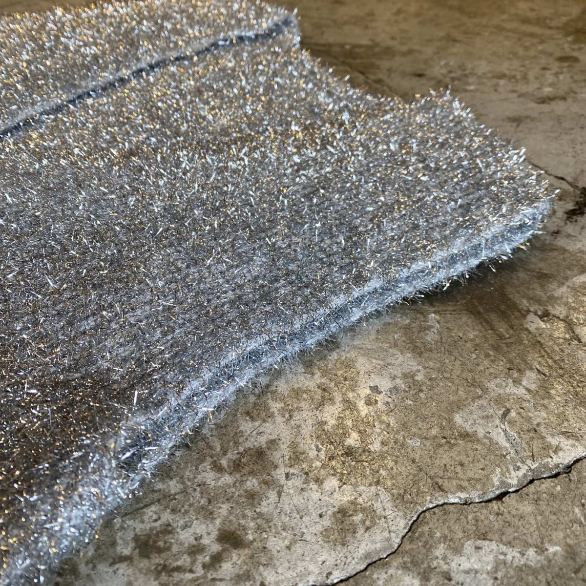 画像7: METALLIC SILVER COLOR SHAGGY DESIGN VEST / Ladies M (7)