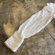 画像4: PUFF SLEEVE EMBOSS DESIGN L/S TOPS /  Ladies M (4)