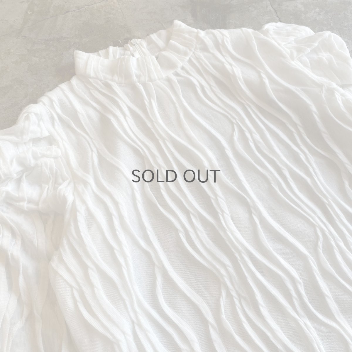 画像3: PUFF SLEEVE EMBOSS DESIGN L/S TOPS /  Ladies M (3)