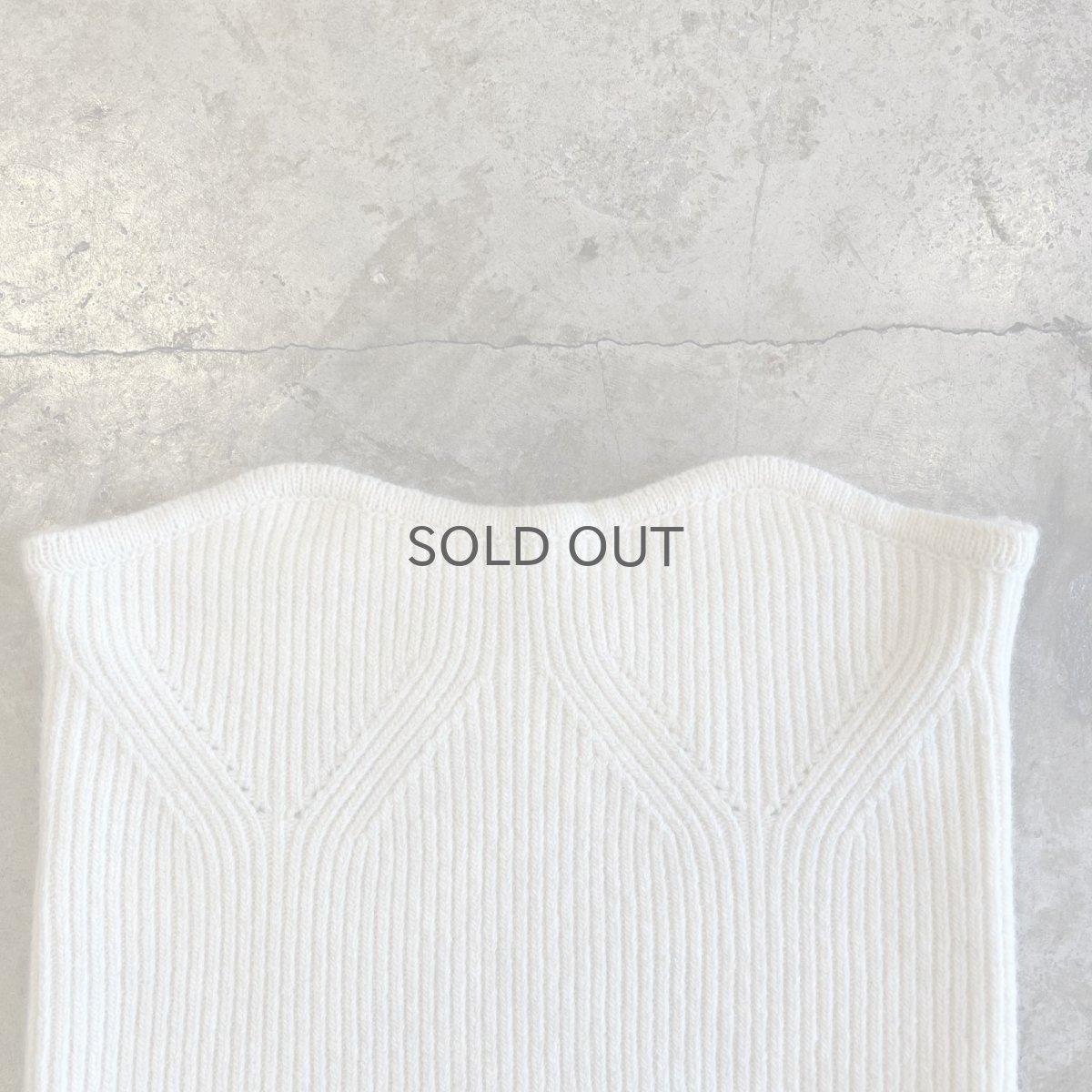 画像6: 【WONDERGROUND】RIB KNIT TUBE TOP / WHITE / OS (6)