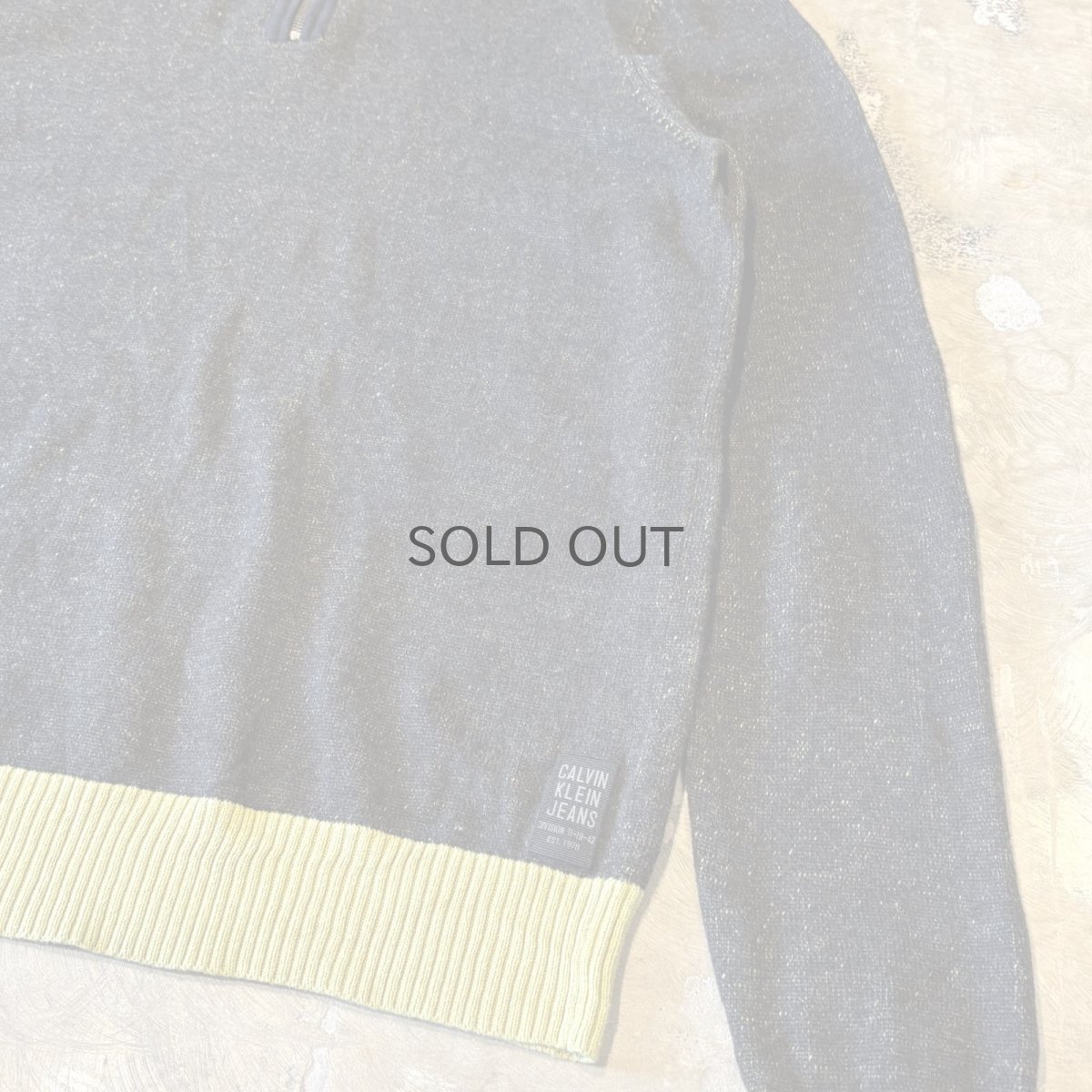 画像6: 【CALVIN KLEIN JEANS】COLOR SWITCHED HALF ZIP KNIT SWEATER / Mens M (6)