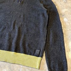 画像6: 【CALVIN KLEIN JEANS】COLOR SWITCHED HALF ZIP KNIT SWEATER / Mens M (6)