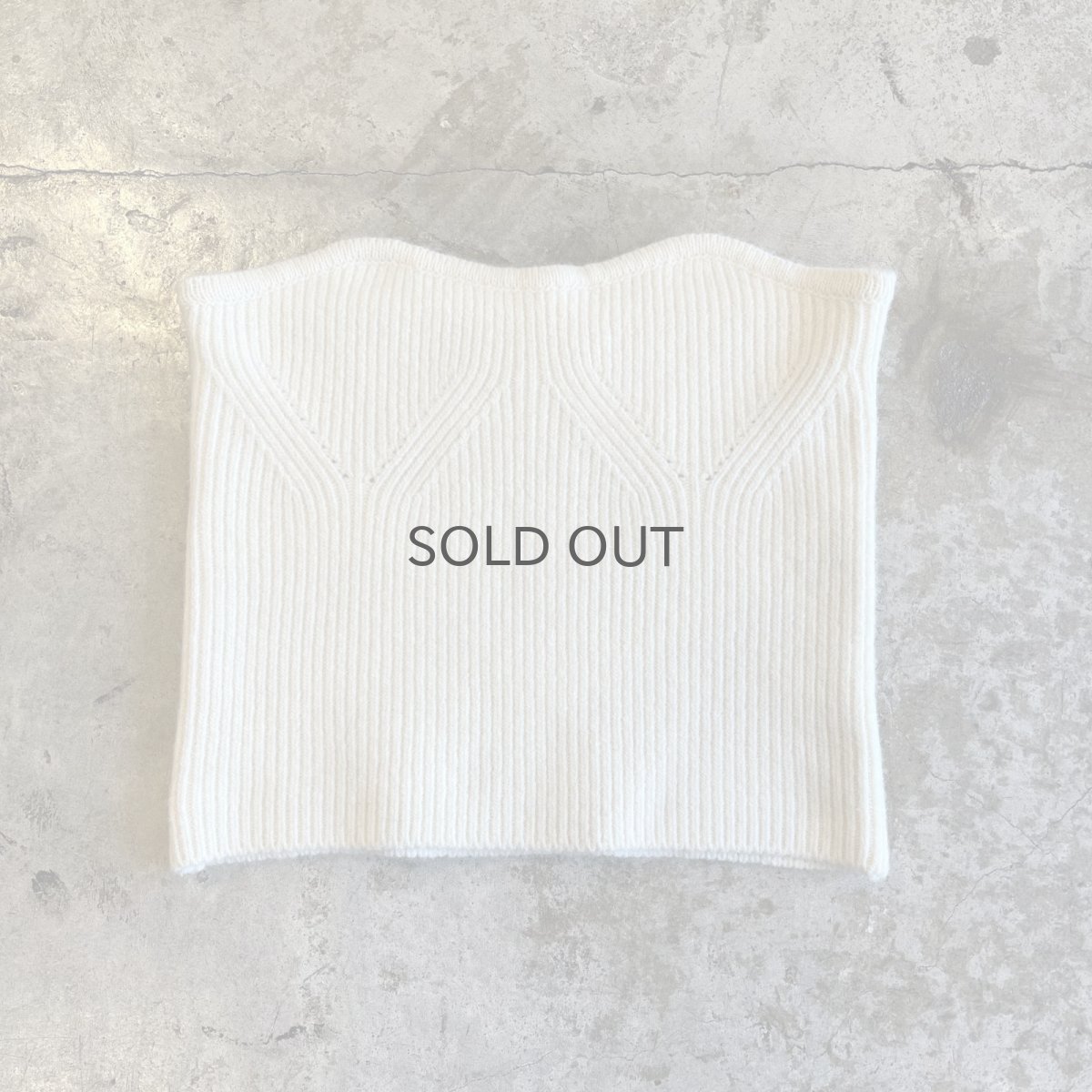 画像1: 【WONDERGROUND】RIB KNIT TUBE TOP / WHITE / OS (1)