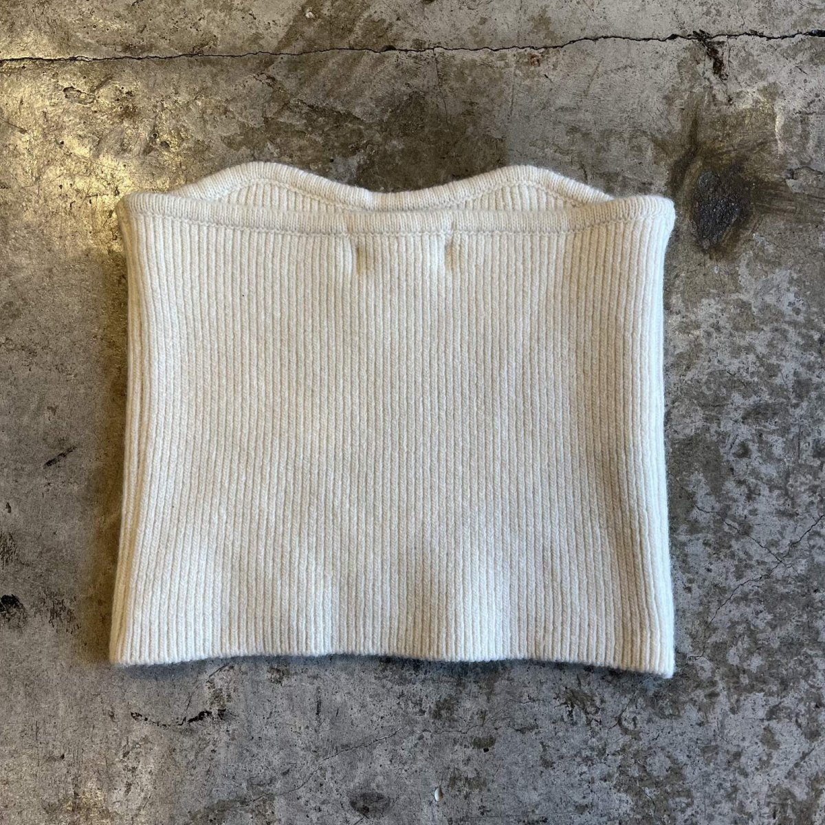 画像2: 【WONDERGROUND】RIB KNIT TUBE TOP / WHITE / OS (2)