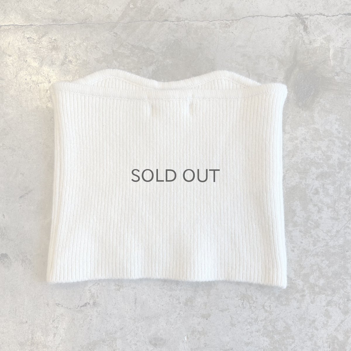 画像2: 【WONDERGROUND】RIB KNIT TUBE TOP / WHITE / OS (2)