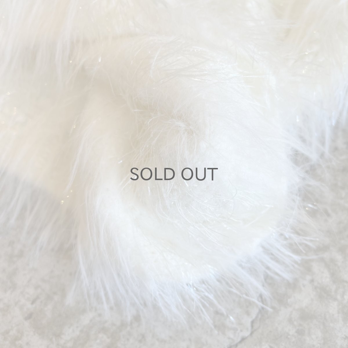 画像5: WHITE COLOR GLITTER MIX LONG SHAGGY DESIGN L/S KNIT TOPS / Ladies M (5)