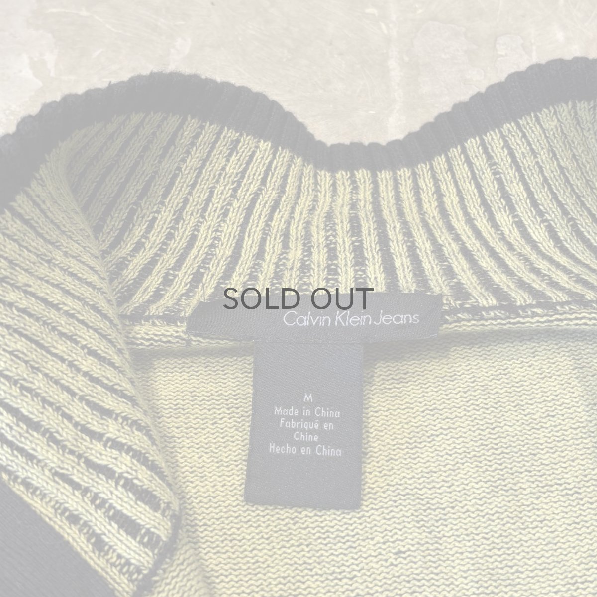 画像11: 【CALVIN KLEIN JEANS】COLOR SWITCHED HALF ZIP KNIT SWEATER / Mens M (11)