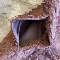 画像8: BROWN COLOR SHAGGY ALL OVER PATTERN DESIGN SKIRT / W29 (8)