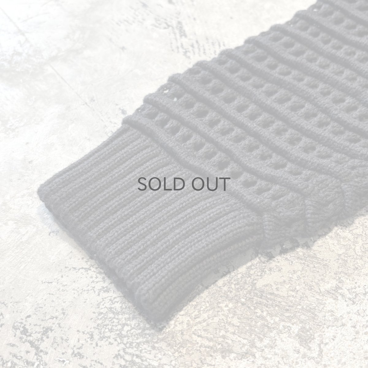 画像7: BLACK COLOR ALL OVER 3D MESH KNIT SWEATER / Mens XL (7)