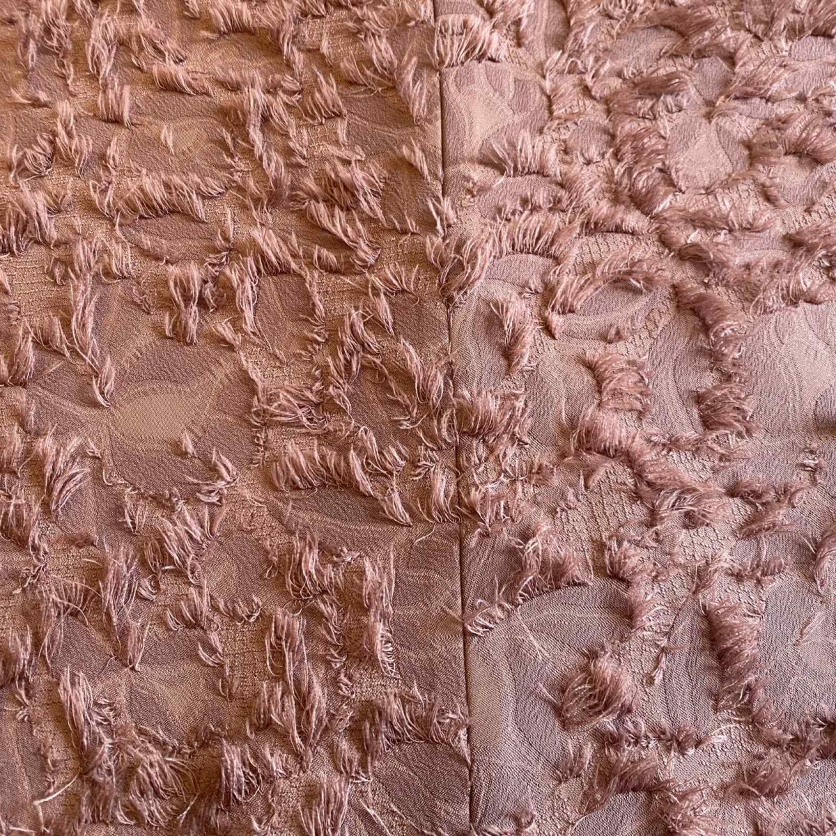 画像4: BROWN COLOR SHAGGY ALL OVER PATTERN DESIGN SKIRT / W29 (4)