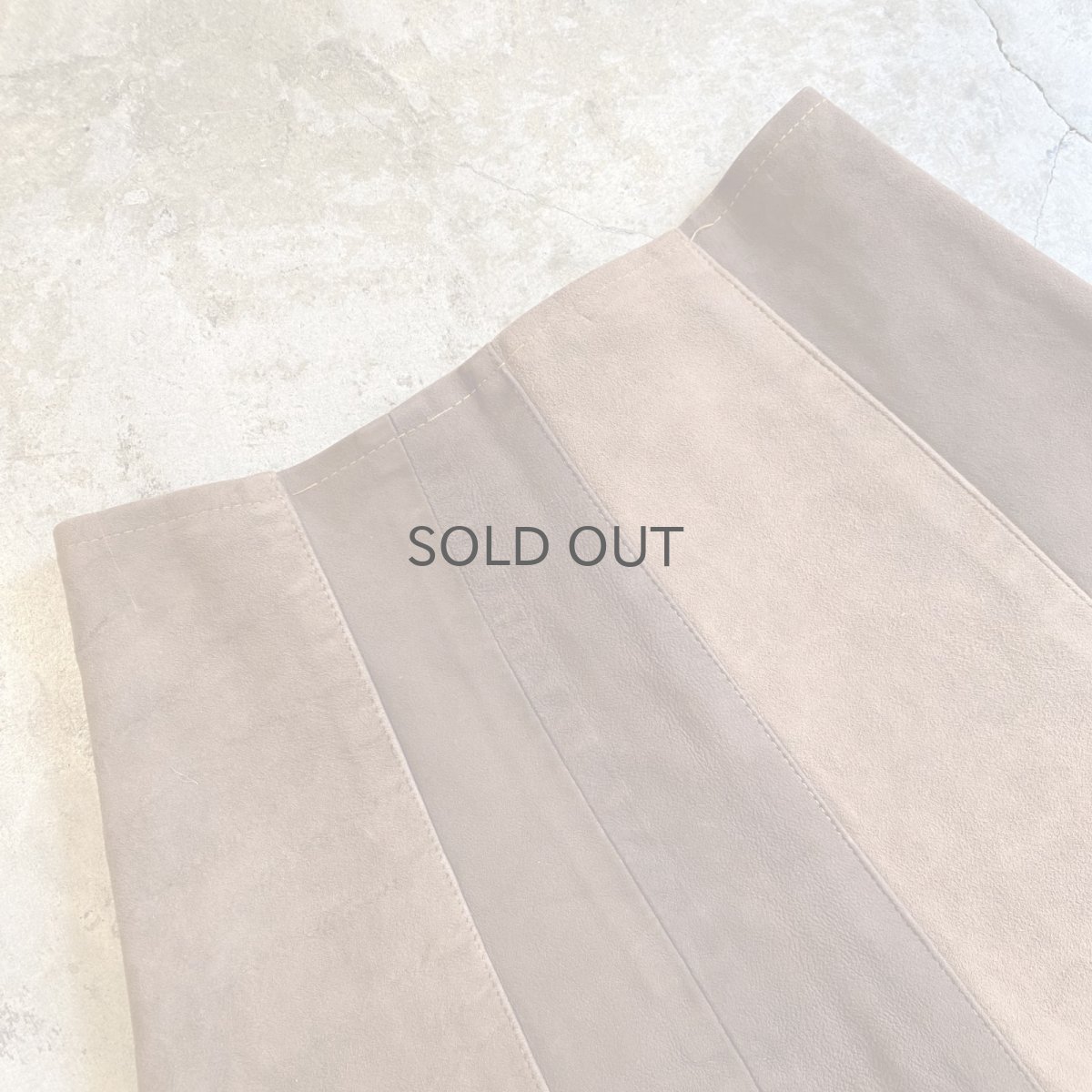 画像8: COLOR BLOCK SUEDE LEATHER FRONT BUTTON MINI SKIRT / W26 (8)