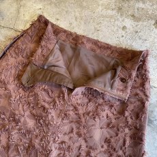 画像9: BROWN COLOR SHAGGY ALL OVER PATTERN DESIGN SKIRT / W29 (9)