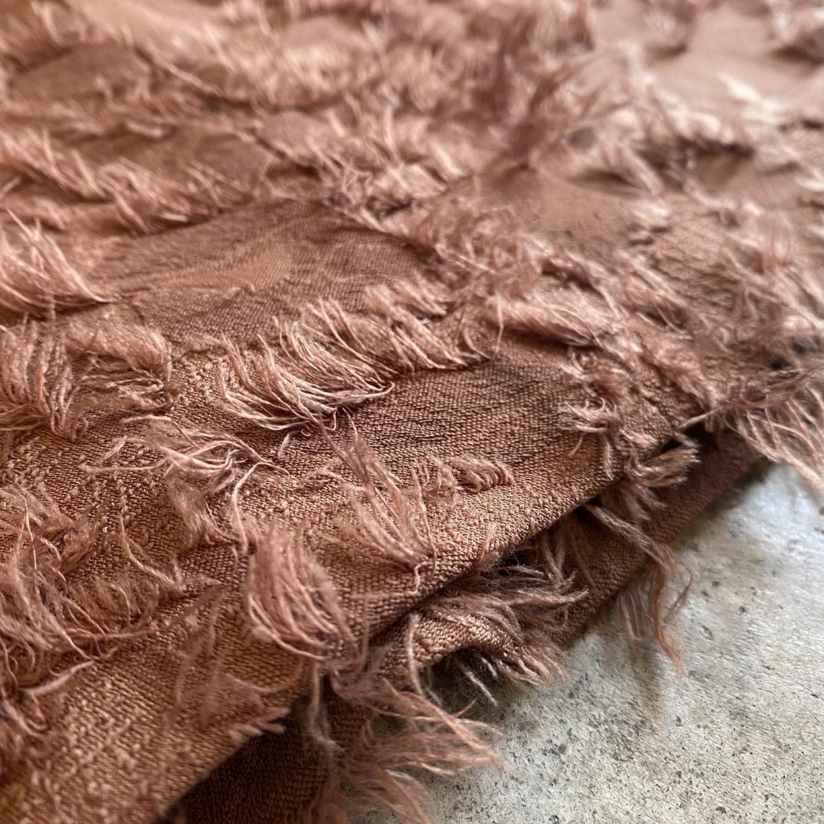画像10: BROWN COLOR SHAGGY ALL OVER PATTERN DESIGN SKIRT / W29 (10)