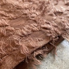画像10: BROWN COLOR SHAGGY ALL OVER PATTERN DESIGN SKIRT / W29 (10)