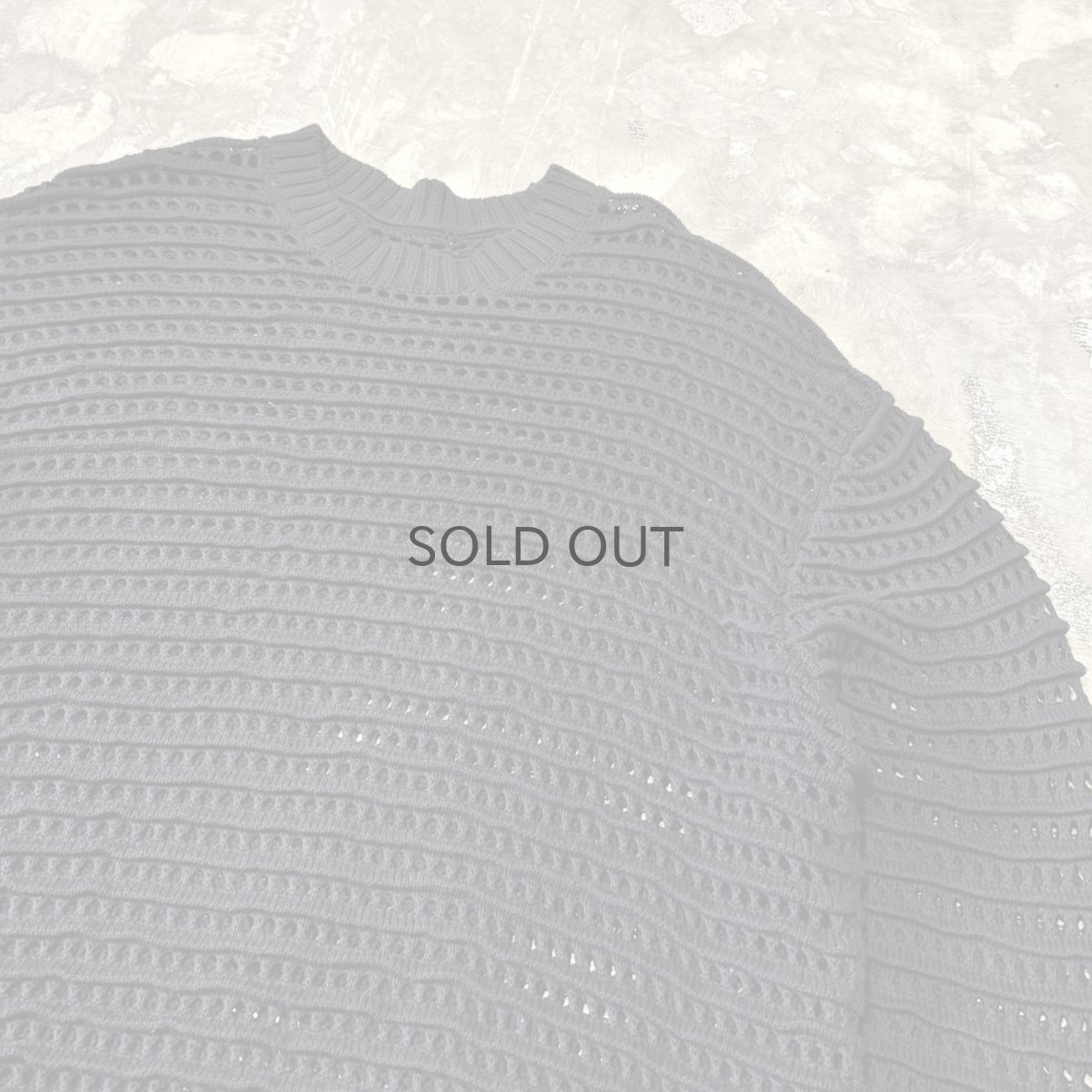 画像4: BLACK COLOR ALL OVER 3D MESH KNIT SWEATER / Mens XL (4)