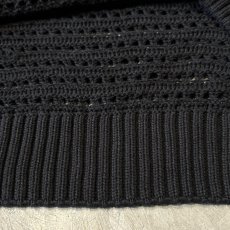 画像8: BLACK COLOR ALL OVER 3D MESH KNIT SWEATER / Mens XL (8)