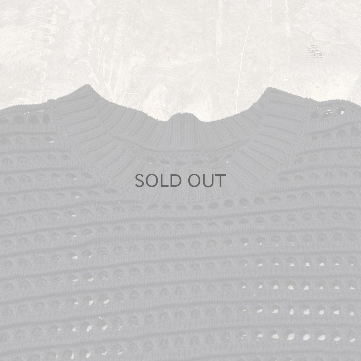 画像10: BLACK COLOR ALL OVER 3D MESH KNIT SWEATER / Mens XL (10)