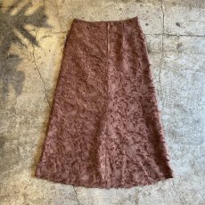 画像2: BROWN COLOR SHAGGY ALL OVER PATTERN DESIGN SKIRT / W29 (2)