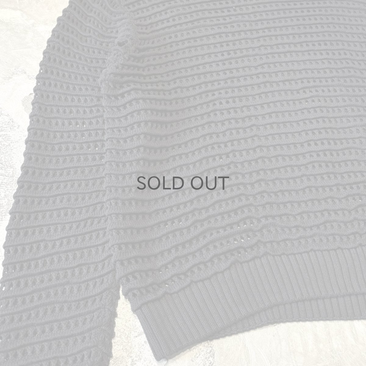 画像5: BLACK COLOR ALL OVER 3D MESH KNIT SWEATER / Mens XL (5)