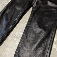 画像6: REAL LEATHER STRAIGHT SILHOUETTE PANTS / W32 (6)