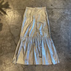 画像1: METALILIC SILVER COLOR DESIGN SKIRT / W27~W30 (1)