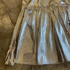 画像4: METALILIC SILVER COLOR DESIGN SKIRT / W27~W30 (4)