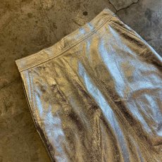 画像3: METALILIC SILVER COLOR DESIGN SKIRT / W27~W30 (3)