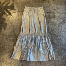 画像2: METALILIC SILVER COLOR DESIGN SKIRT / W27~W30 (2)
