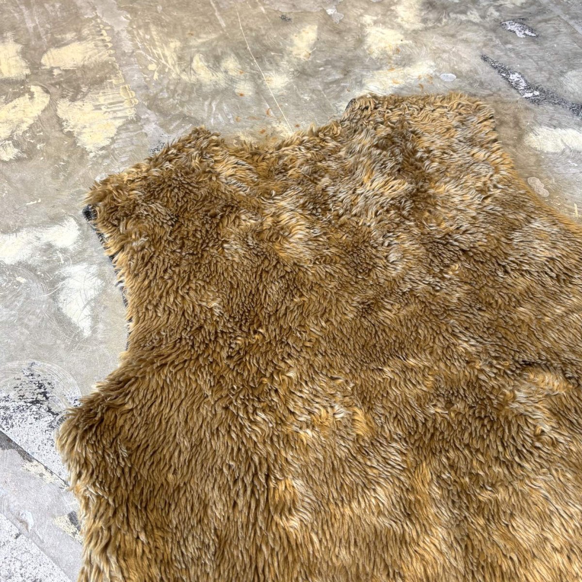 画像9: FRONT OPEN BROWN COLOR BOA VEST / Mens L (9)