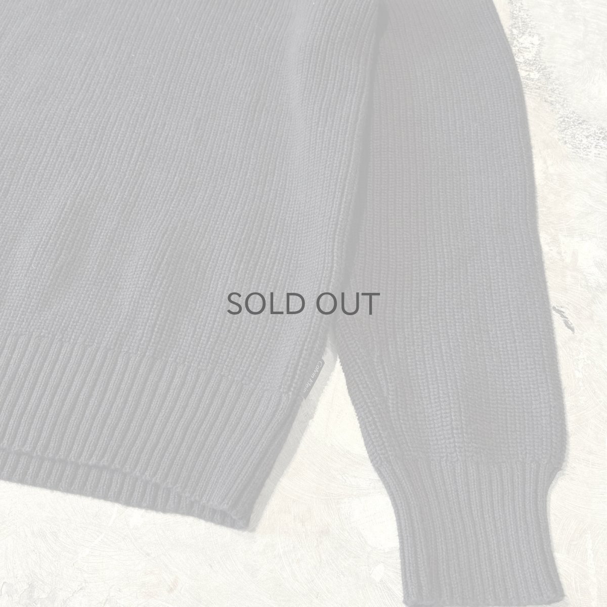 画像6: 【CALVIN KLEIN】BLACK COLOR HALF ZIP KNIT SWEATER / Mens L (6)