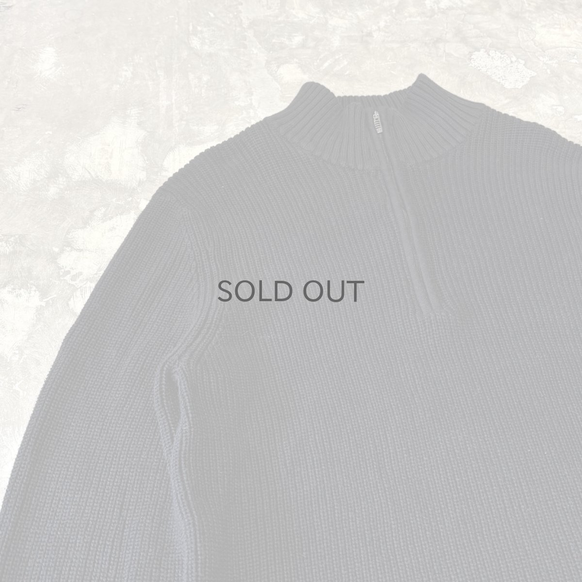 画像3: 【CALVIN KLEIN】BLACK COLOR HALF ZIP KNIT SWEATER / Mens L (3)