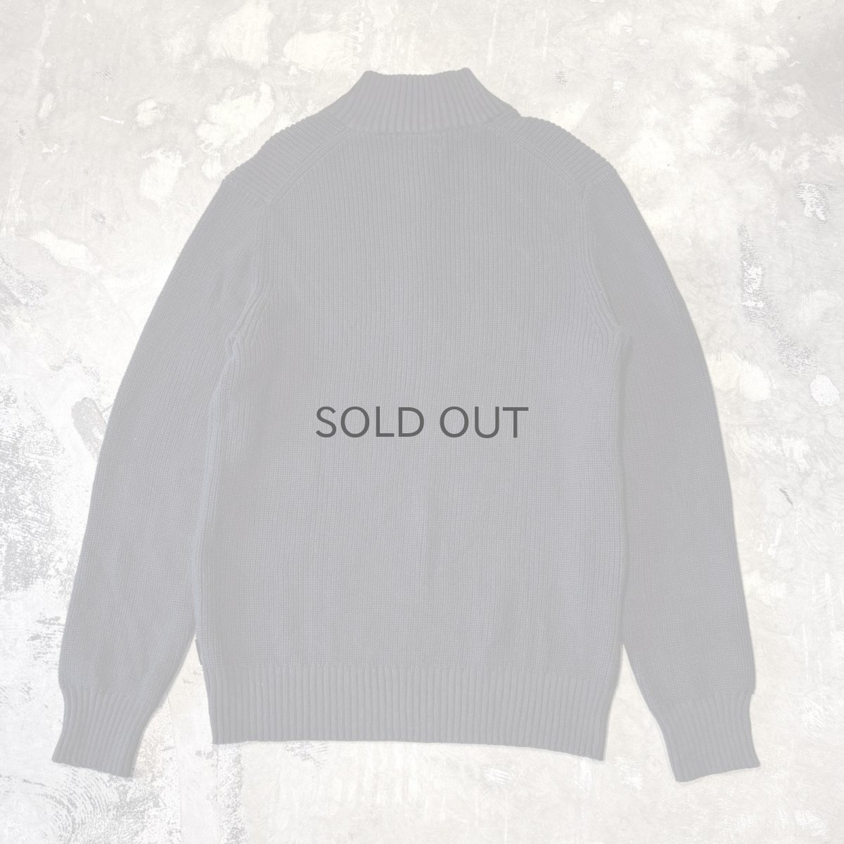 画像2: 【CALVIN KLEIN】BLACK COLOR HALF ZIP KNIT SWEATER / Mens L (2)