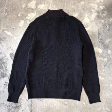 画像2: 【CALVIN KLEIN】BLACK COLOR HALF ZIP KNIT SWEATER / Mens L (2)