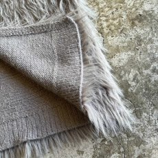 画像5: GREY COLOR LONG SHAGGY DESIGN KNIT VEST / Ladies M (5)