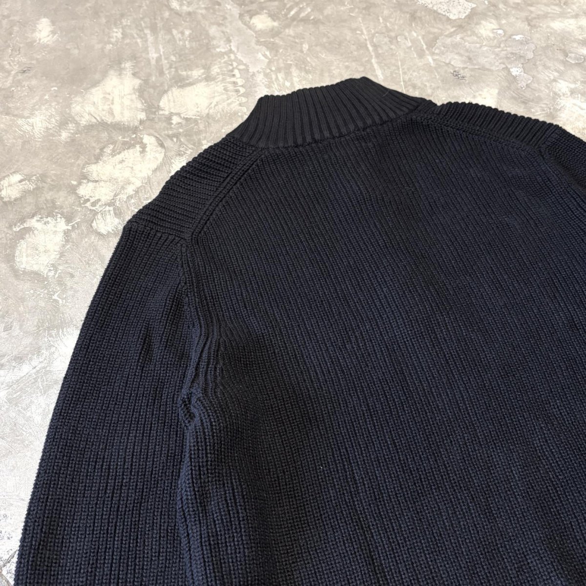 画像9: 【CALVIN KLEIN】BLACK COLOR HALF ZIP KNIT SWEATER / Mens L (9)
