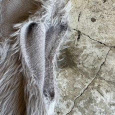 画像7: GREY COLOR LONG SHAGGY DESIGN KNIT VEST / Ladies M (7)