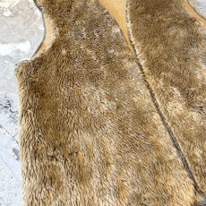 画像5: FRONT OPEN BROWN COLOR BOA VEST / Mens L (5)