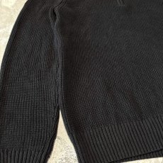画像5: 【CALVIN KLEIN】BLACK COLOR HALF ZIP KNIT SWEATER / Mens L (5)