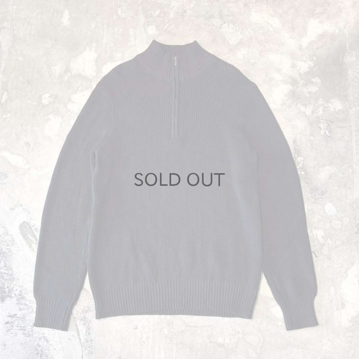 画像1: 【CALVIN KLEIN】BLACK COLOR HALF ZIP KNIT SWEATER / Mens L (1)