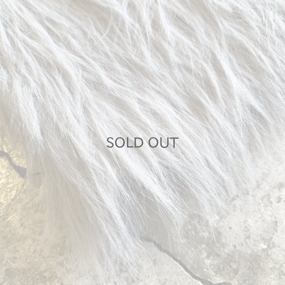 画像3: GREY COLOR LONG SHAGGY DESIGN KNIT VEST / Ladies M (3)